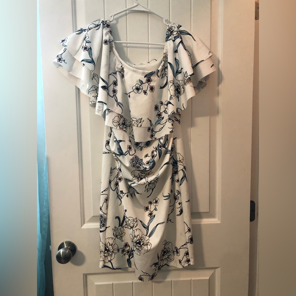Off the shoulder maternity dress
